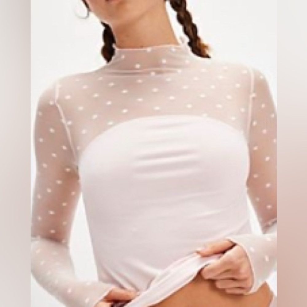 Free People On The Spot Longsleeve in Pink Rose